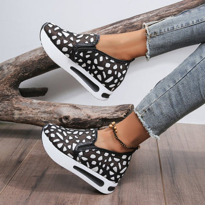 Kvinnors Slip-On Sneakers Hålmönster Lättviktig Textil 4