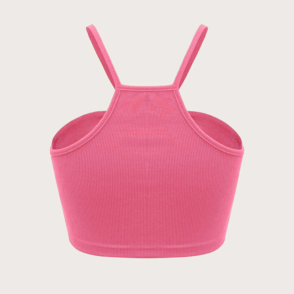 Dam Tank Top Hjärtcirkel Lätt Stretchig Bomull-4