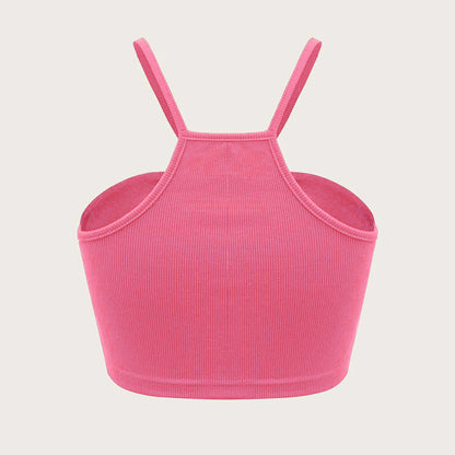 Dam Tank Top Hjärtcirkel Lätt Stretchig Bomull-4