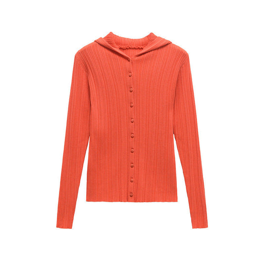 Dam Tröja Mönstrad Rundhalsad Bomull Långa Ärmar-1