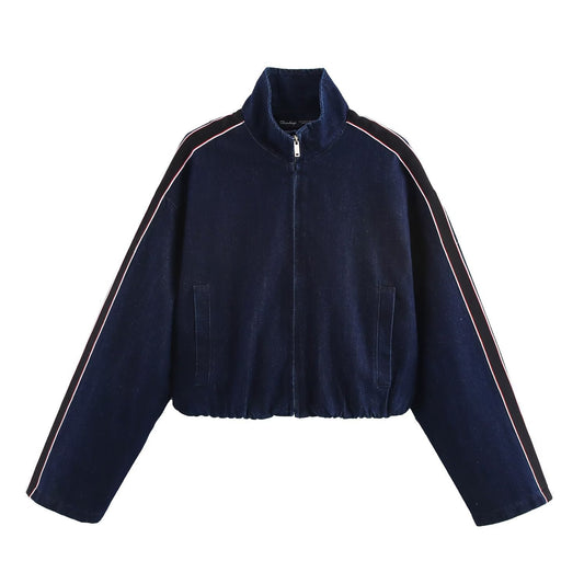 Dam Denimjacka Set Randig Denim-1