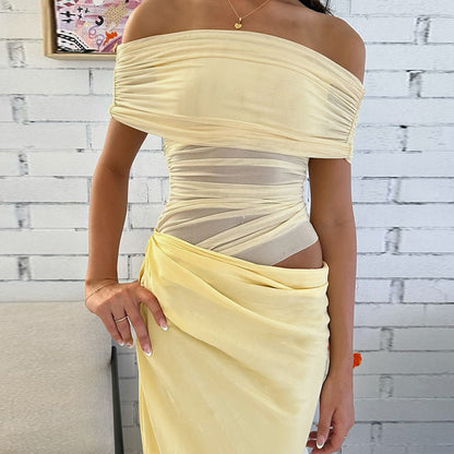 Kvinnors Aftonklänning Draperad Elastisk Tyget 9