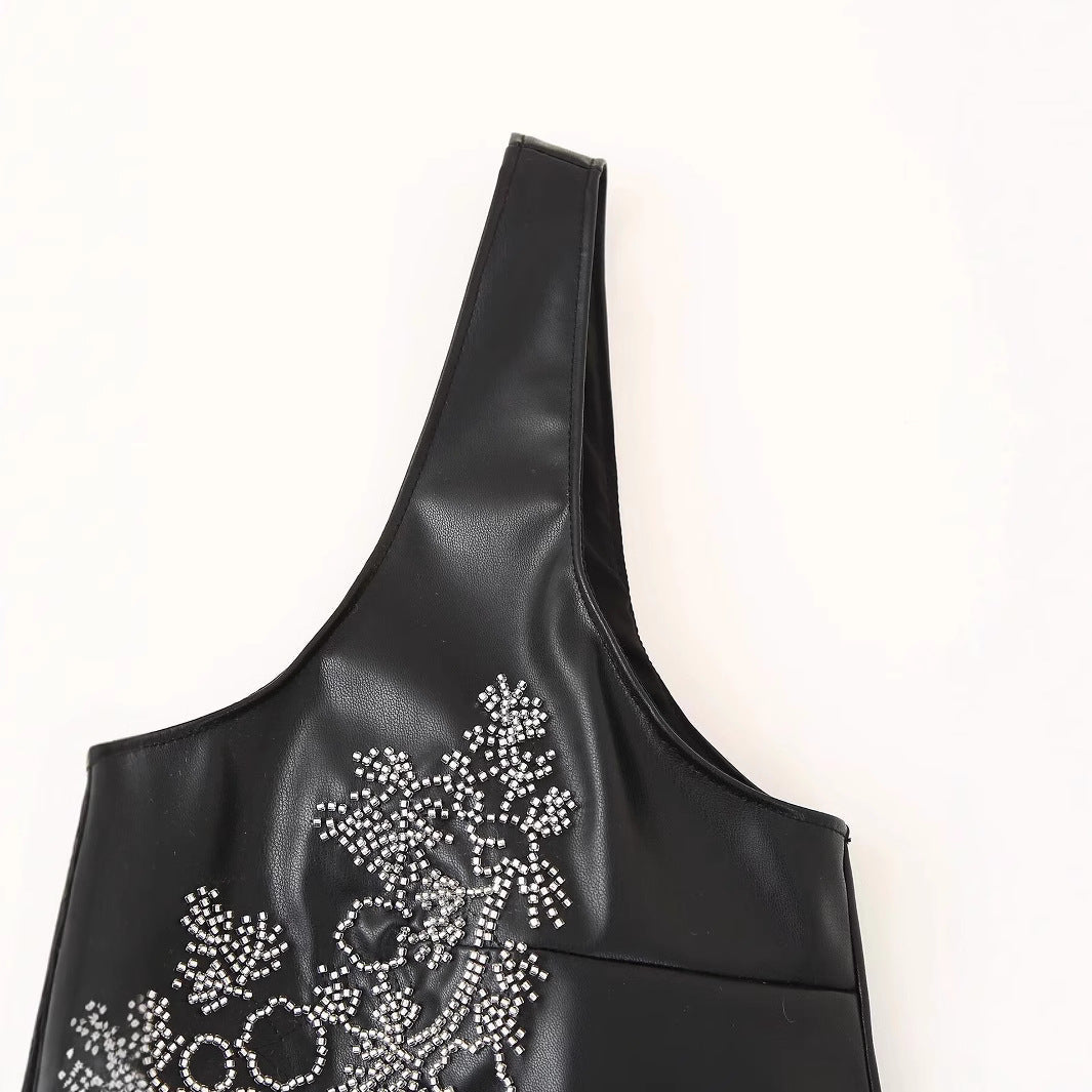 Kvinna Mini Klänning U-Hals Syntetisk Läder-4