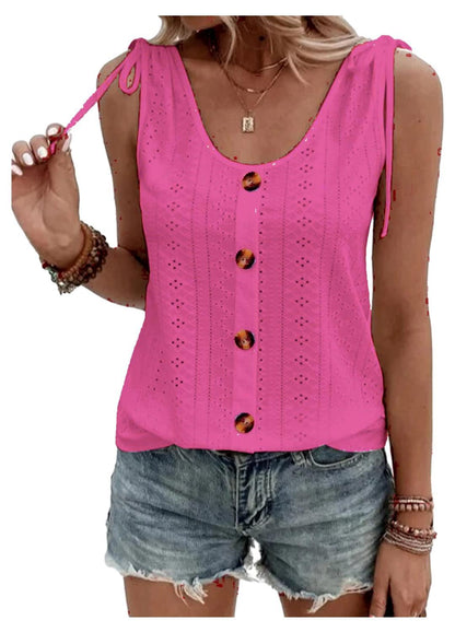 Variant image for Dam Väst Rund Hals Kabelknappfri Mjuk Polyester-1