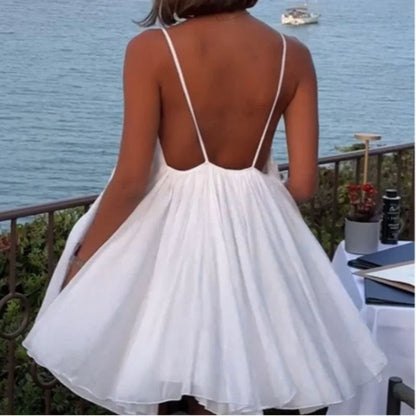 Dam Maxiklänning Spaghetti Band Lätt Polyester-5