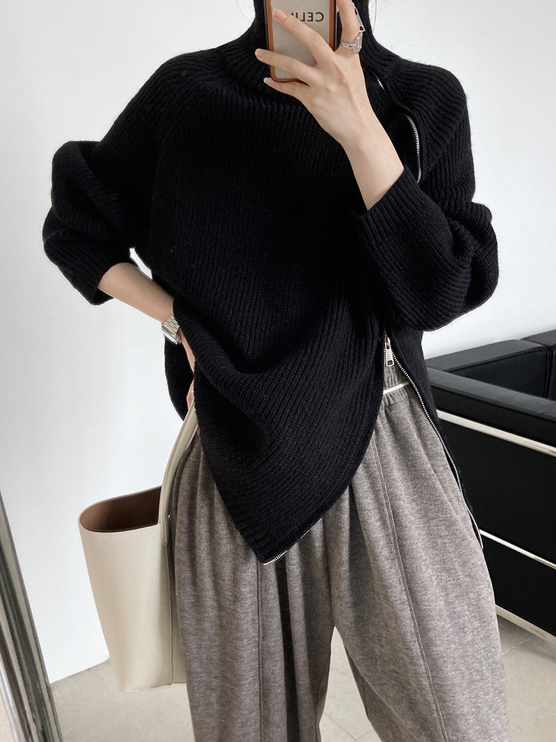 Variant image for Stickad Dam Turtleneck Tröja Monokrom Akryl-3