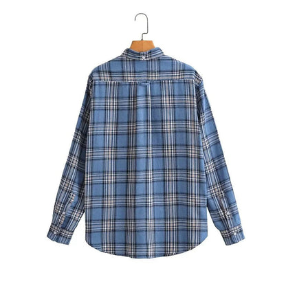 Mäns Flanellskjorta Casual Mjuk Bomull Rutmönstrad-2