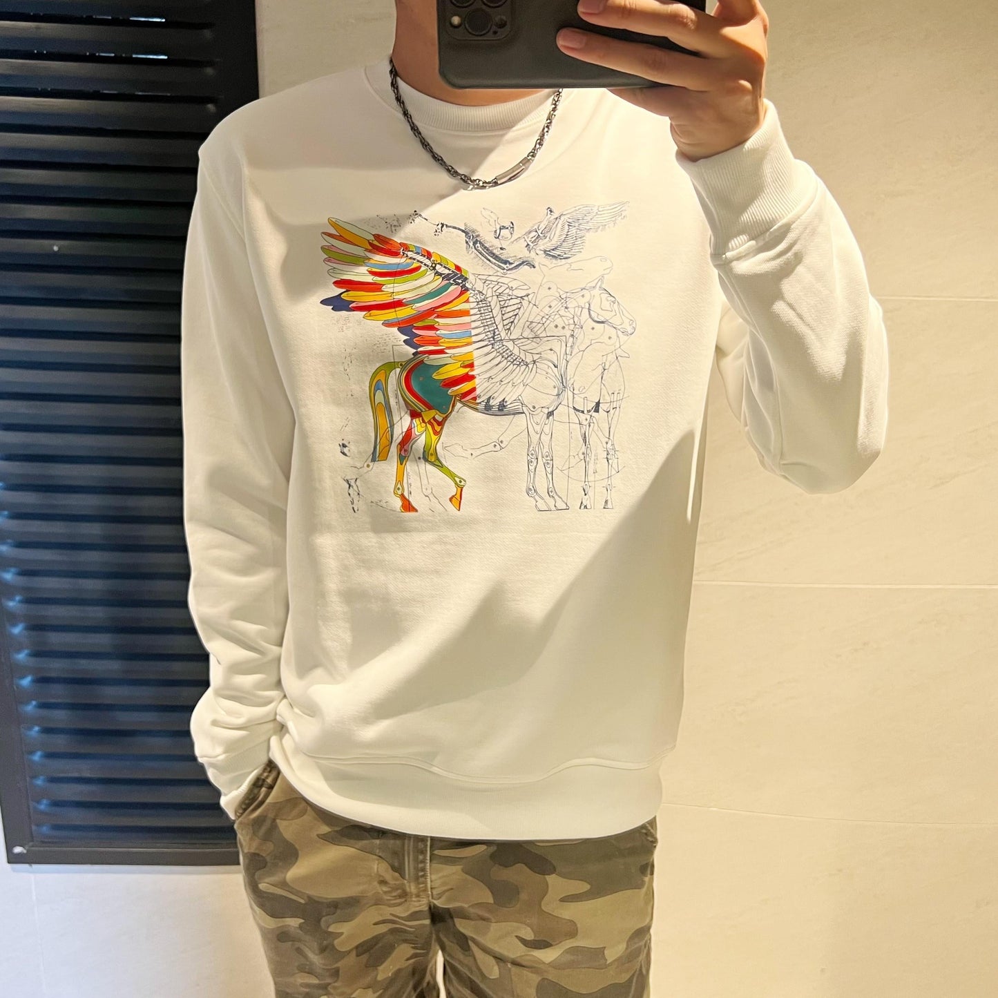 Herr Vintertröja Löst Passande Cirkulär Bomull-2