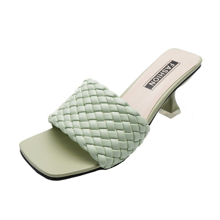 Flätade Mula med Blockklack för Dam – Bekväm Fotrem och Trendig Design, Flera Färger och Storlekar 36-41 7