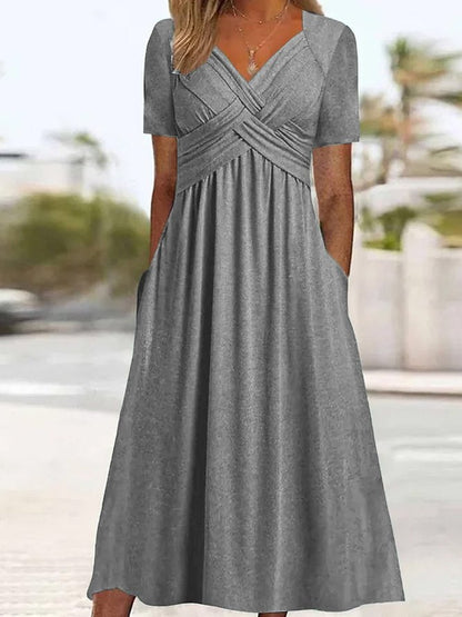 Variant image for Dam Midiklänning Crossover V-formad 100% Polyester-19