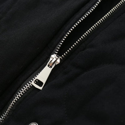 Damjacka Pilotjacka Casual Bomull Polyester Lösa Passform-4