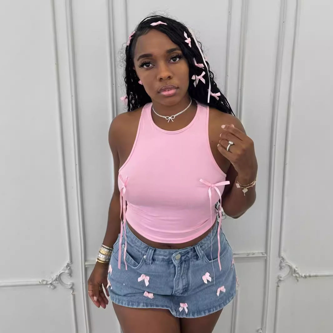 Kvinnors Slingtank Monokrom Polyester Spandex-3