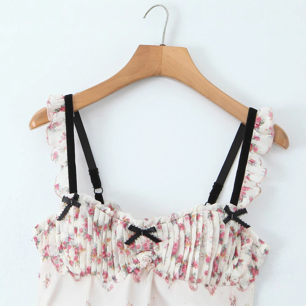 Fina Dam Klänningar Ärmlös Tryckt Polyester-3