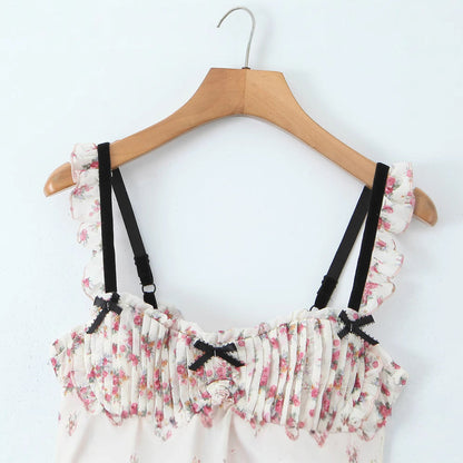 Fina Dam Klänningar Ärmlös Tryckt Polyester-3