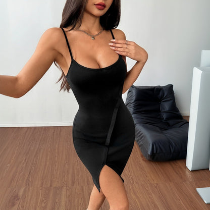 Kvinnors Bodycon Klänning Slim Fit Kort Högkvalitativt Tyg-4