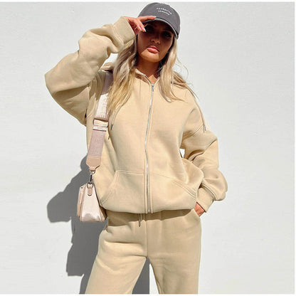 Dam Jogging Set Med Bat Ärmar Polyester Avslappnad-2