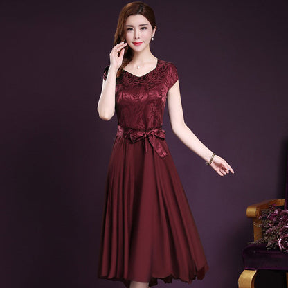 Variant image for Dam Klänning Midi Asymmetrisk Chiffon-1