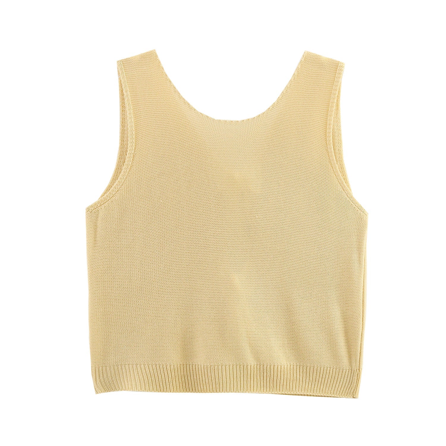 Kvinnors Stickad Topp Elegant Bomull med Fin Struktur 8