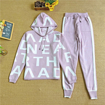 Variant image for Kvinnors Sportig Avslappnad Modeuppsättning Långärmad Akryl-4