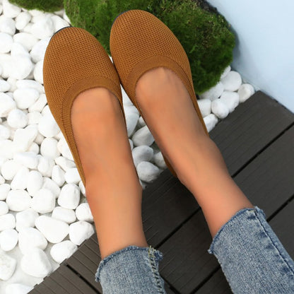 Kvinnors Ballerinas Slip-On Vävt Material med Halkfri Sula 12