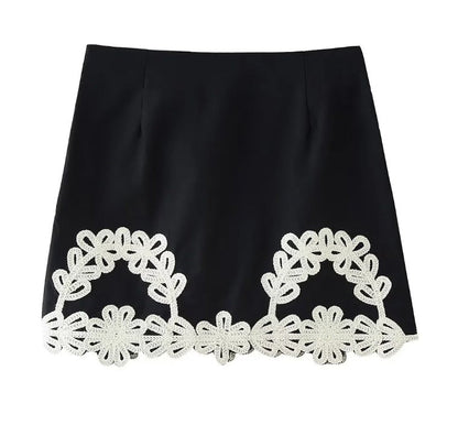 Variant image for Kvinnor Palazzo-byxor Blommiga Detaljer Luftigt Tyg-4