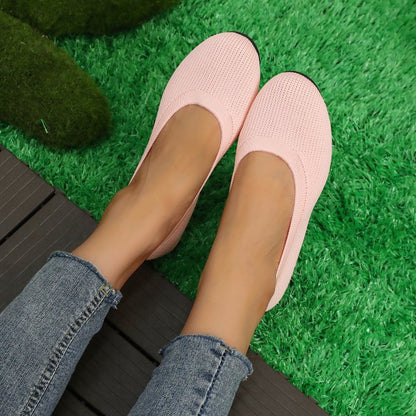 Kvinnors Ballerinas Slip-On Vävt Material med Halkfri Sula 11
