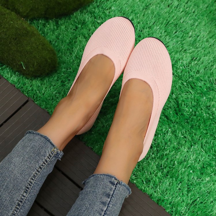 Kvinnors Ballerinas Slip-On Vävt Material med Halkfri Sula 13