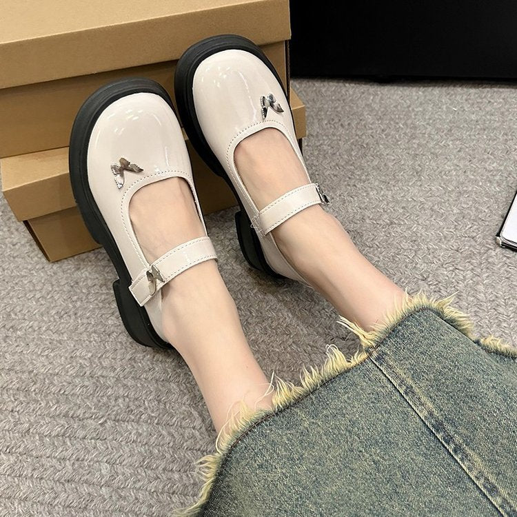 Dam Mary Jane Skor med Halkfri Sula och Justerbara Remmar – Elegant och Bekväm Skor för Vardags och Fest 2