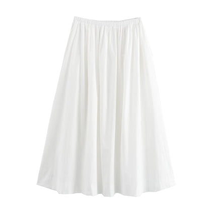 Variant image for Dam Midi Kjol A-linjeformad Polyester-3