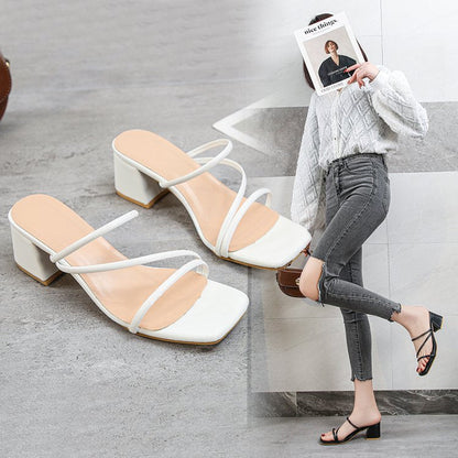 Kvinnors Sandaler Blockhäl Elegant Syntetmaterial 3