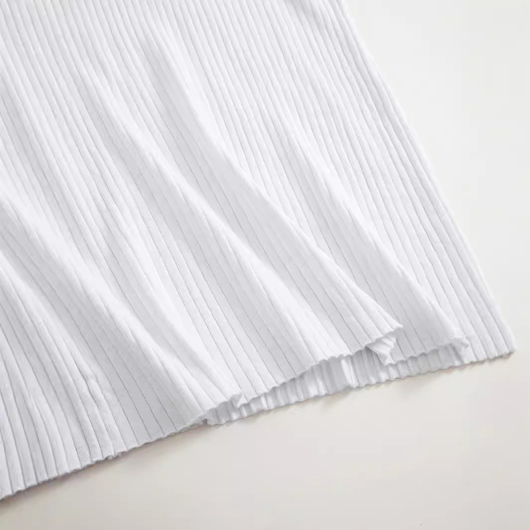 Dam Midi Toppkjol Ribbad Viskos-5