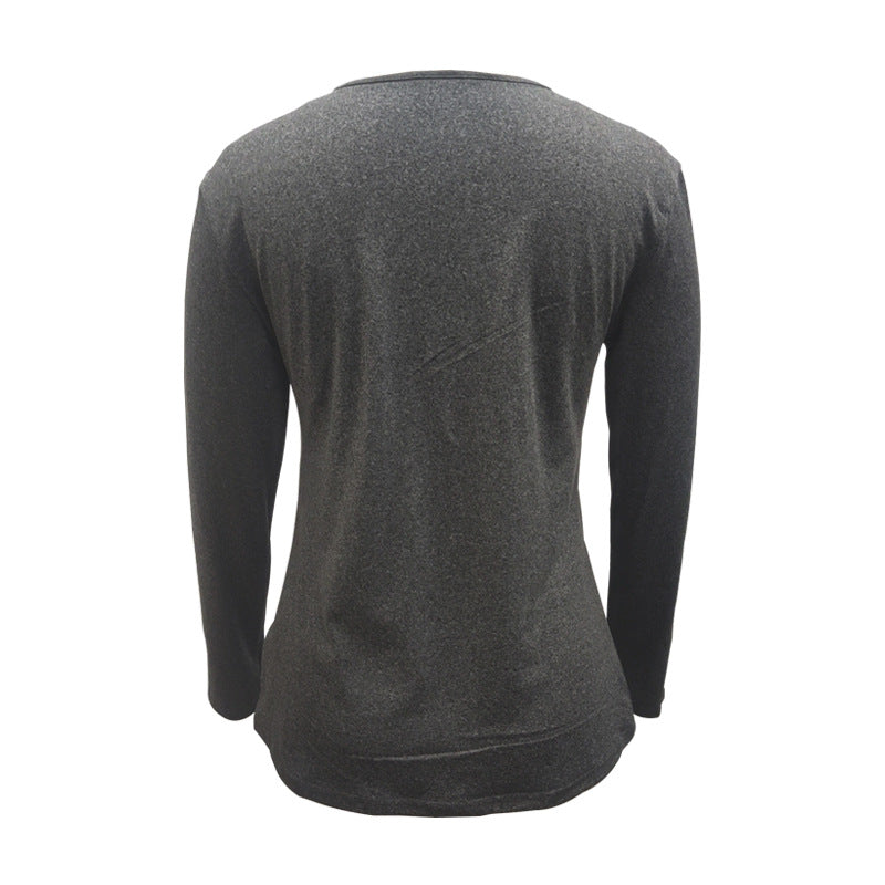 Långärmad T-shirt Dam Geometriskt Mönster Polyester Casual-4