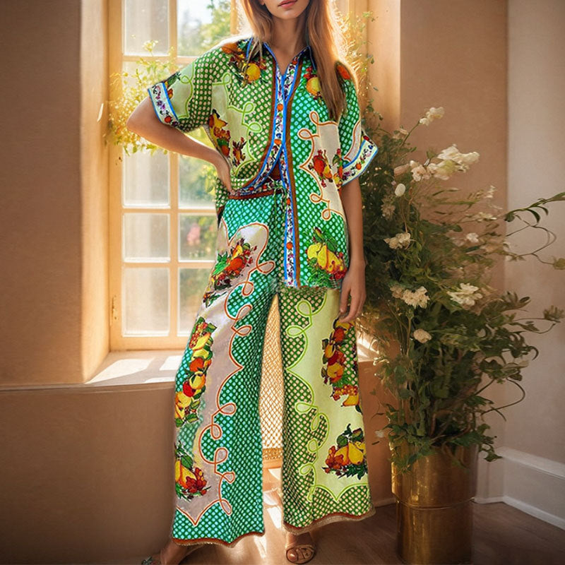 Dam Bred Benbyxor Elastiska Polyester Tvådelad Set-3