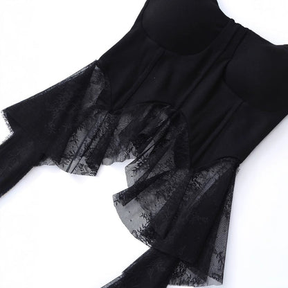 Damen Top mit Ruffsad Design und Justierbarem Schnürung – Hochwertiger Stoff für Elegante Anlässe und Alltag 4