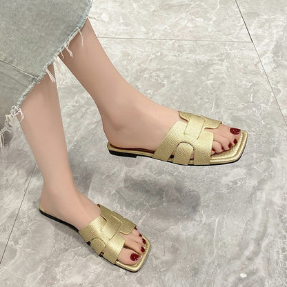 Dam Sandaler Tvärdesign Glänsande Syntetiskt Material 3