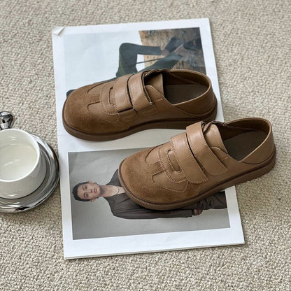 Kvinnors Sneakers med Kardborrstängning Dämpande Mocka 5