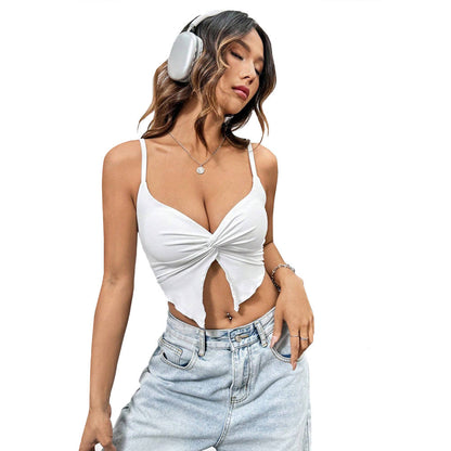 Dam Slim Fit Topp Rynkade Detaljer Polyester-6