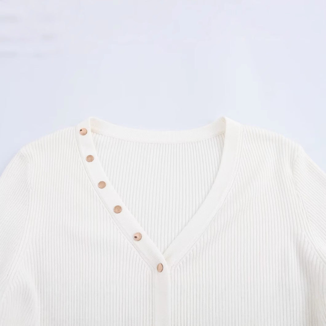 Fina Dam Klänningar Kort Elegant Polyester med Knapprad-3