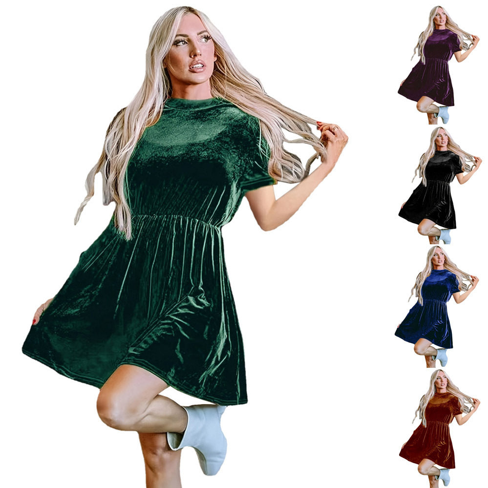 Dam A-Linjeformad Midi Kjol Polyester Casual Stil-2