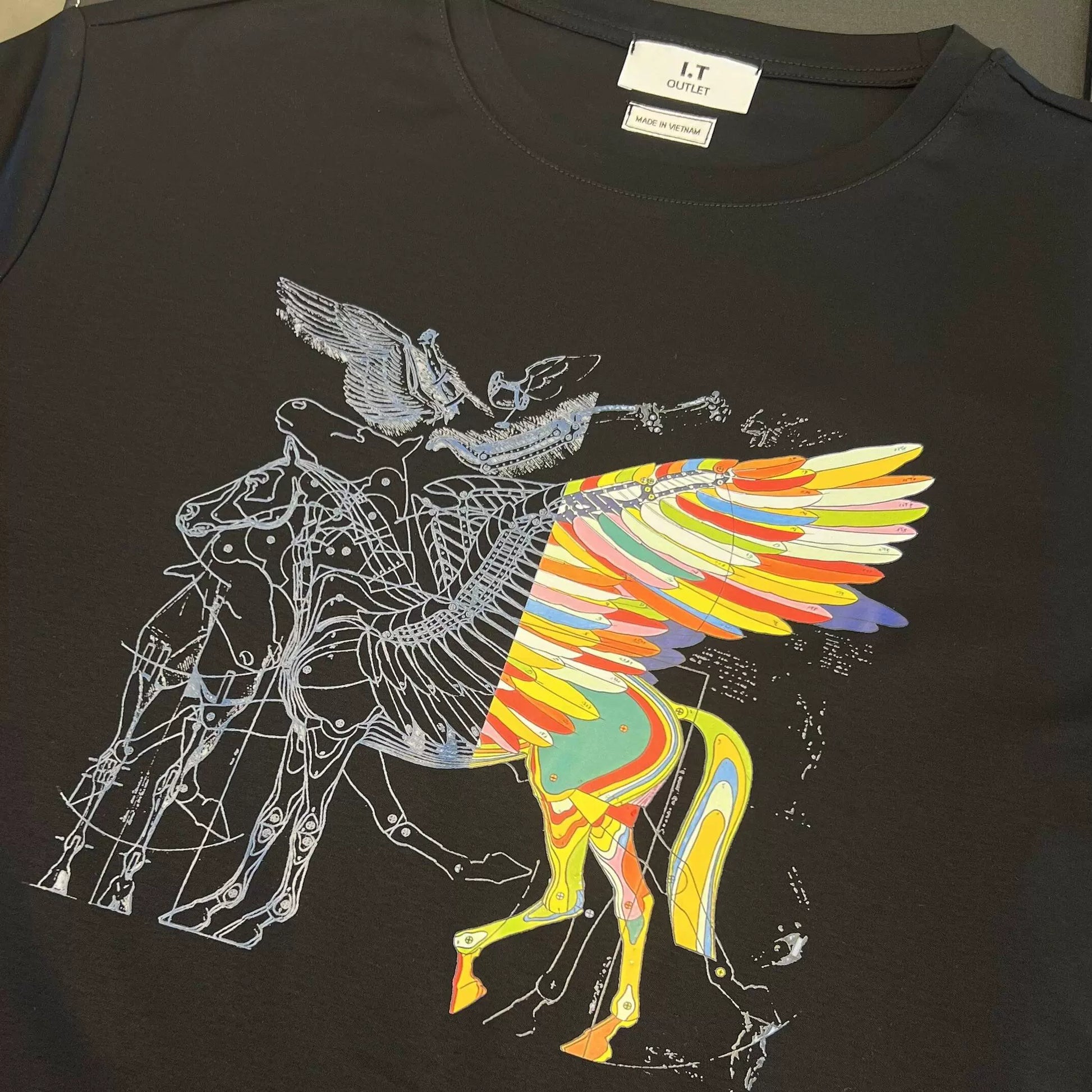 Herr T-shirt Geometriskt Mönster Bomull för Träning och Vardag-1