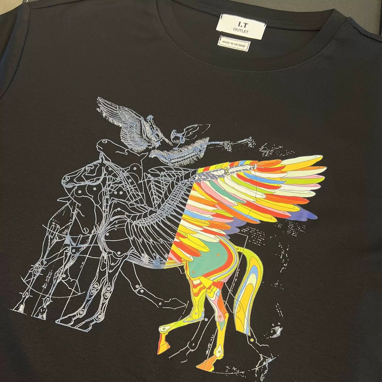 Variant image for Herr T-shirt Geometriskt Mönster Bomull för Träning och Vardag-1