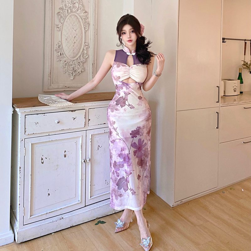 Dam Klänning Bodycon Mönstrad Polyester Smal Fit 1