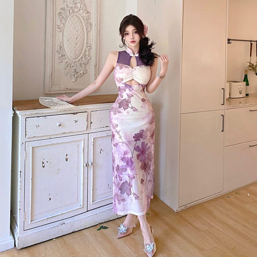 Dam Klänning Bodycon Mönstrad Polyester Smal Fit 1