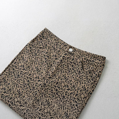 Kvinnors Minikjol Trendig Leo Design Hållbart Tyg 3