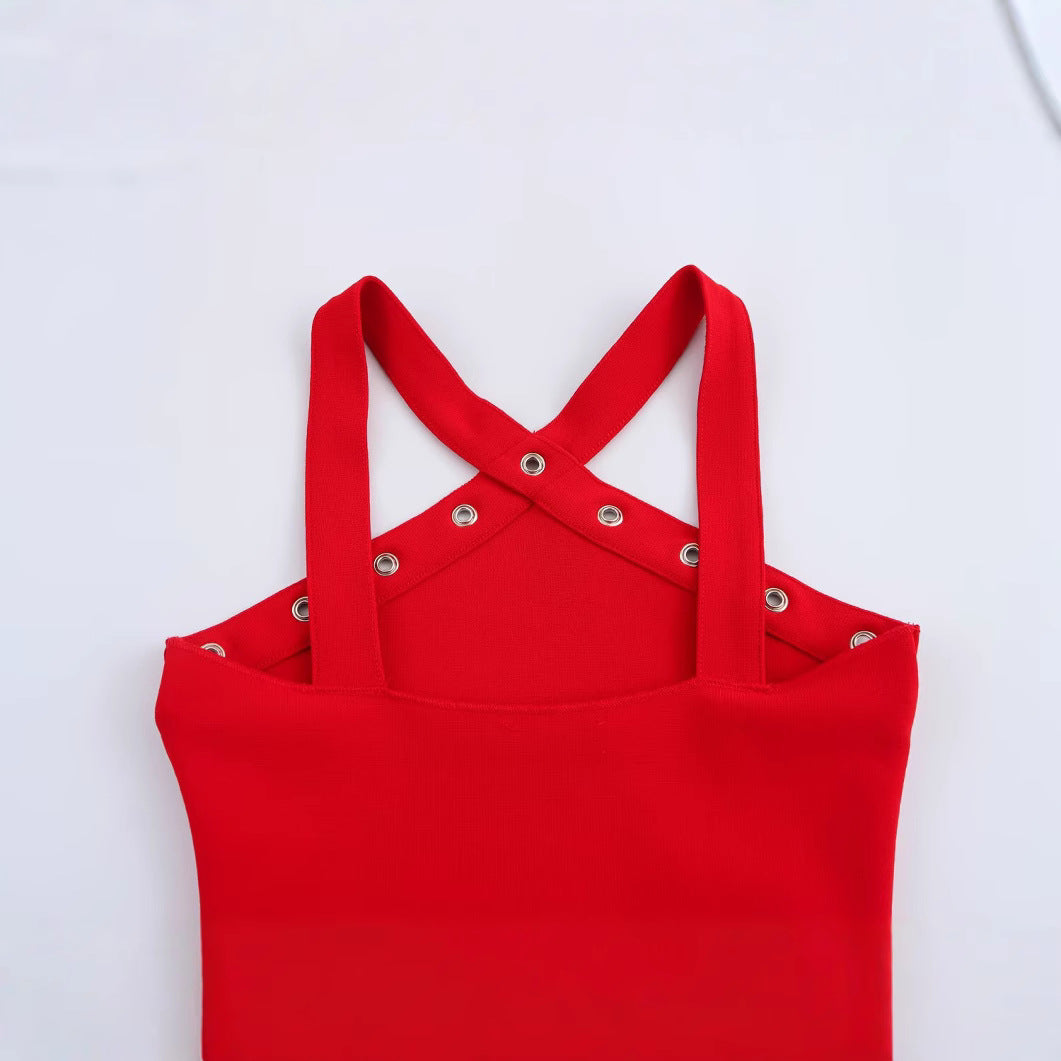 Dam Bodysuit Halter Stretch Medium Fit Underkläder Body-4