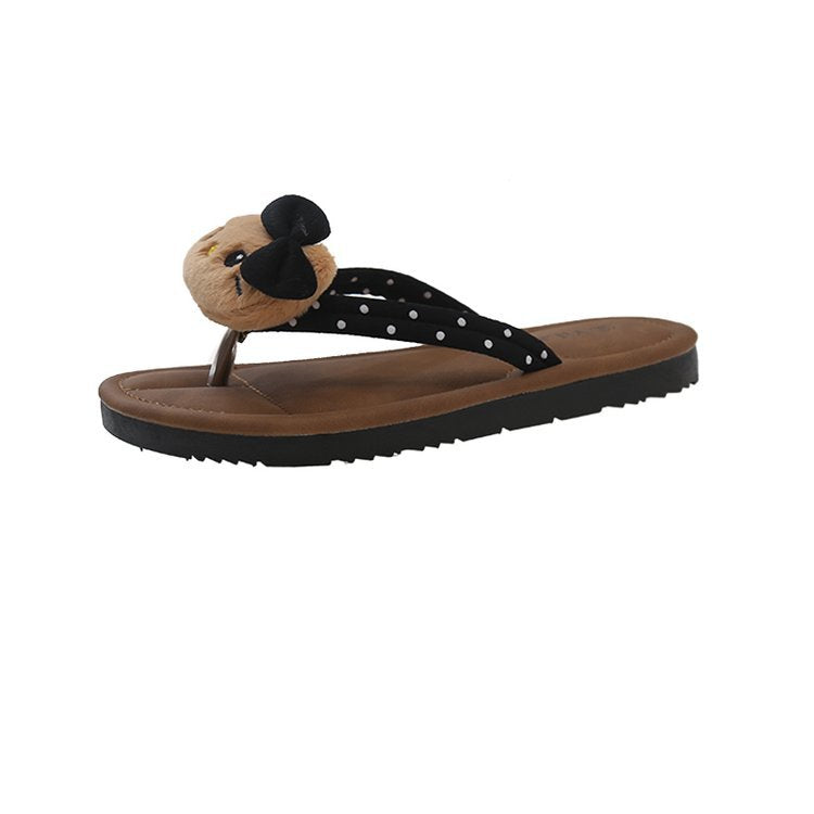 Variant image for Dam Sandaler Tå Separator med Vadderad Fotbädd och Djurmotiv-1