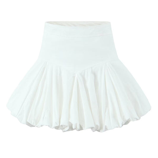 Kvinna Kort A-linjeformad Kjol Tvåfärgad Polyester-1