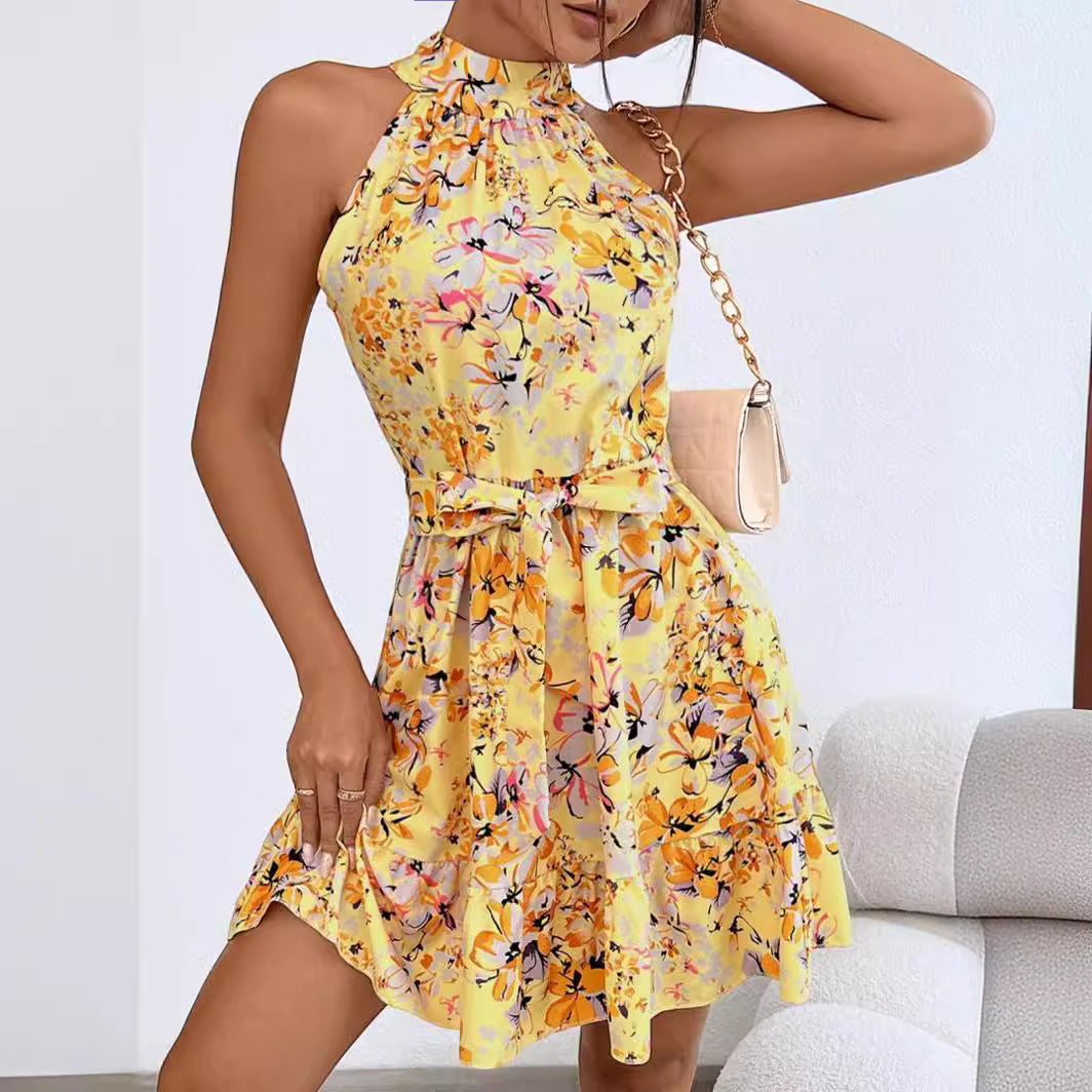 Kvinnors Blommaklänning Modern Design Lätt Tyg 2