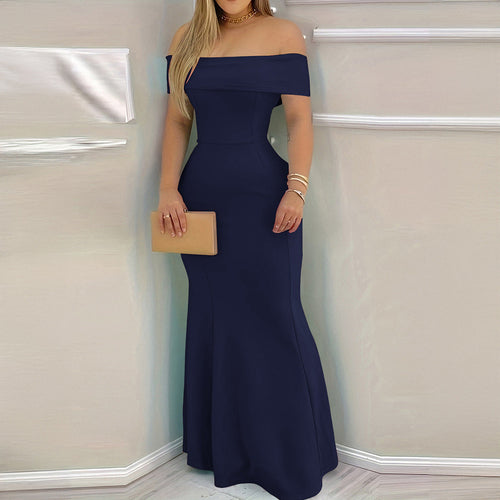 Dam Aftonklänning Hög Midja Mermaid Skirt Polyester-1
