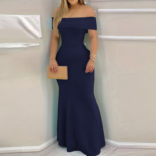 Dam Aftonklänning Hög Midja Mermaid Skirt Polyester-1
